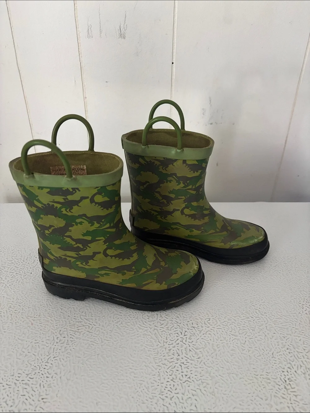 Kids Camouflage Rain Boots - Green